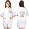TopTie Custom Printed Nylon Salon Hairstylist Smock Barber Haircut Zipper Jacket by TOPTIE