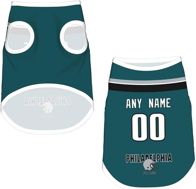 Philadelphia Dog Clothes Jersey Pet Jersey Customized Any Name & Number S-5XL - Image 4
