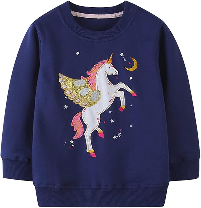 RETSUGO Toddler Baby Girls Sweatshirts Casual Pullover Crewneck Winter Long by RETSUGO