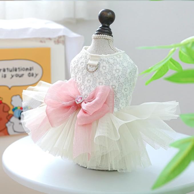 White Small Dog Wedding Dress - Image 2