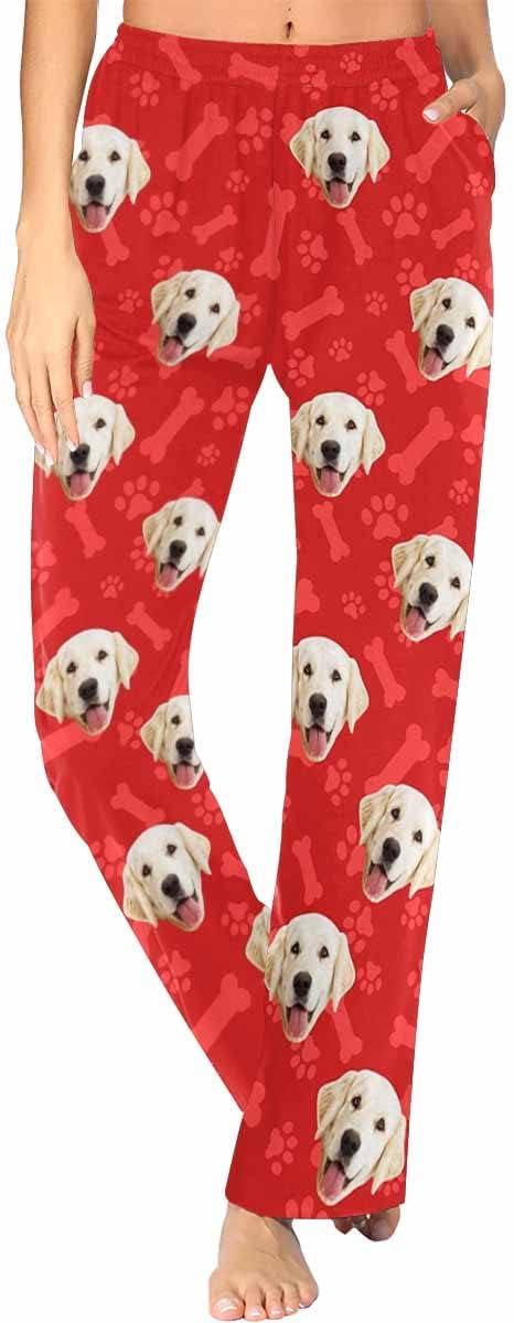 Custom Face Pajamas Pants Personalized Sleepwear Bottoms by MyPupSocks