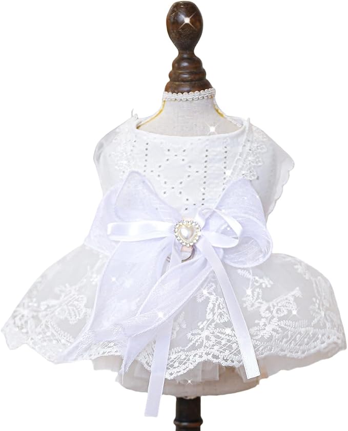 Fashion Sweet Puppy Dog Blingbling Princess Skirt Pet Dog Lace Cake Camisole by MaruPetyourkidsfriends