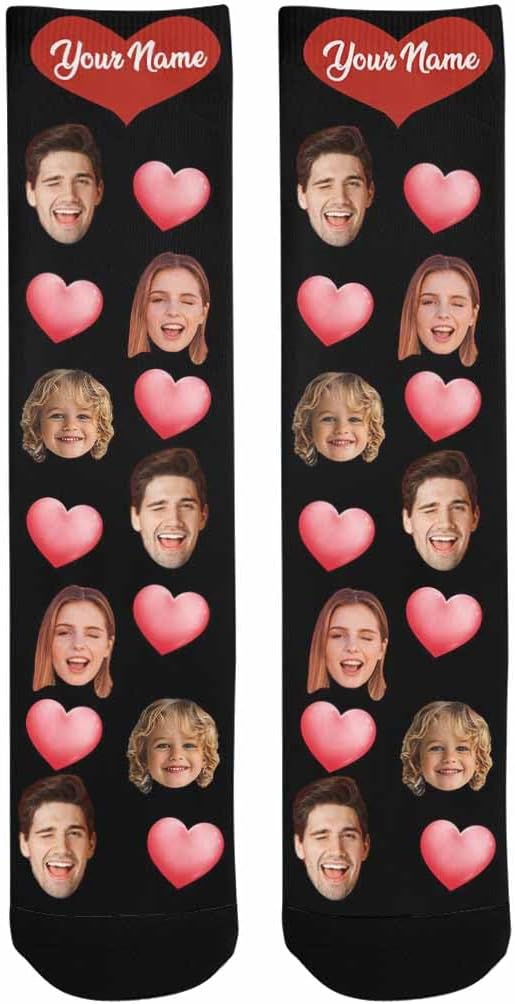 Artsadd Custom Face Socks for Women Men Cat Dog Lovers, Customized Unisex Funny - Image 6