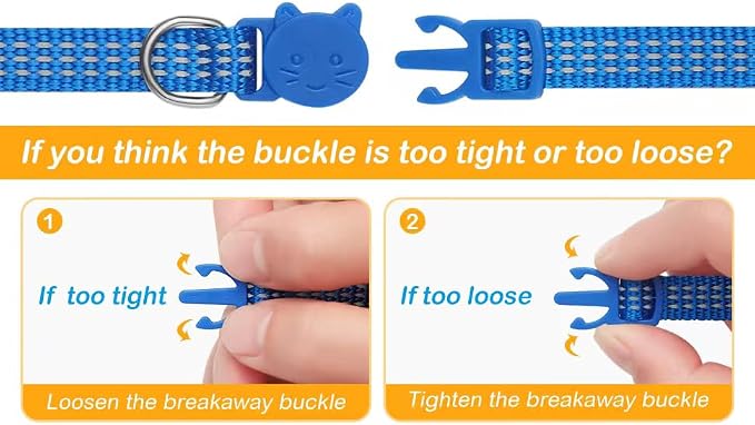 Upgraded Version 6 Pack Reflective Cat Collars - Image 3