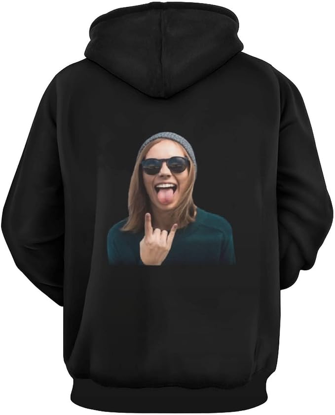 Artsadd Custom Face Unisex athletic Pockets Sweatshirt Loose Hoodie Custom - Image 5