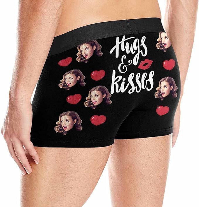 M YESCUSTOM Custom Faces Funny Short Briefs Gift - Image 4