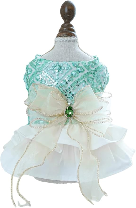 Fashion Sweet Puppy Dog Blingbling Princess Skirt Pet Dog Lace Cake Camisole by MaruPetyourkidsfriends