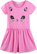 Mud Kingdom Little Girls Dresses Cotton Summer Holiday Cute Cat Dress Short by MudKingdom