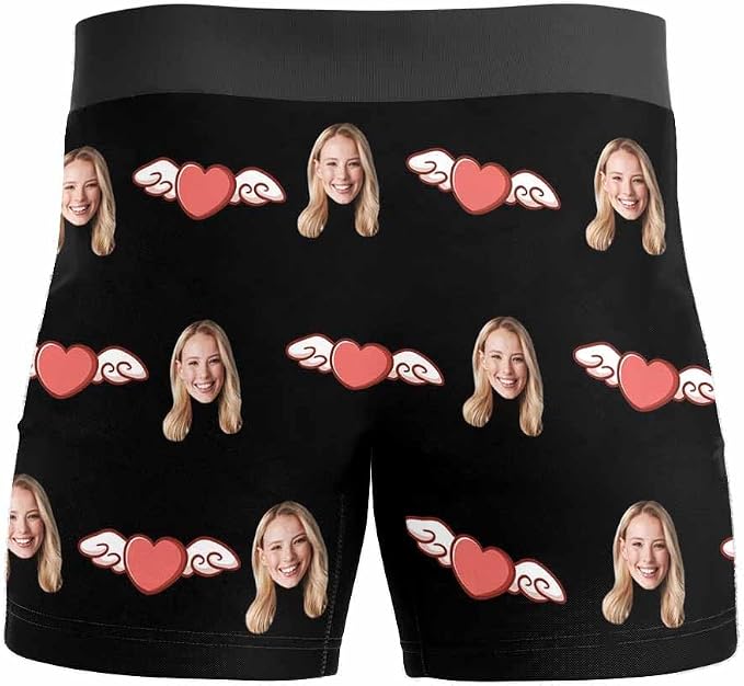 M YESCUSTOM Custom Faces Funny Short Briefs Gift - Image 2