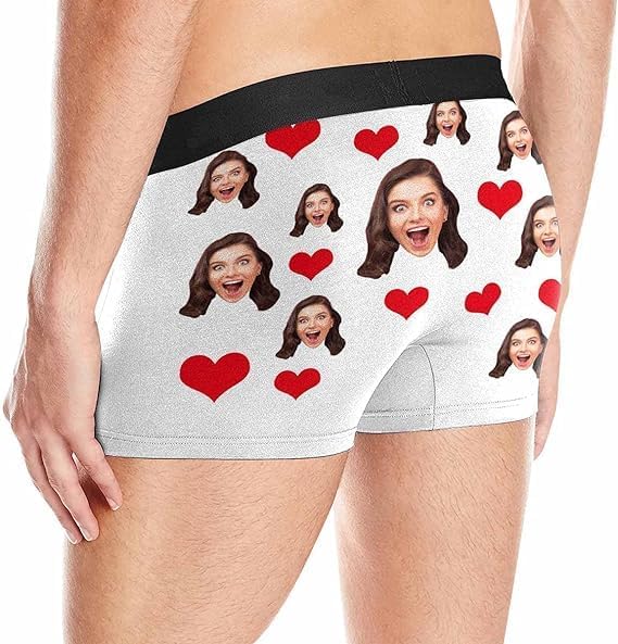 M YESCUSTOM Custom Faces Funny Short Briefs Gift - Image 4