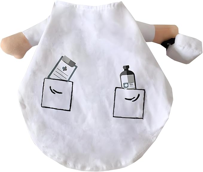 NACOCO Dog Cat Doctor Costume Pet Doctor Clothing Halloween Jeans Outfit Apparel - Image 5
