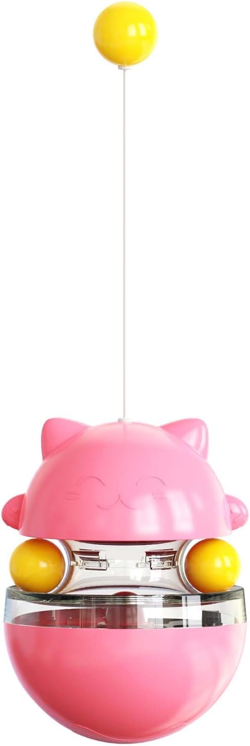 Cat Toy for Indoor Cats Wobble KittenTreat Dispensing Ball Food Dispenser by YILEAITECH