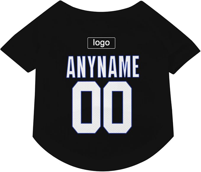 Custom Pet Dog Baseball Jersey Personalized Dog&Cat Jersey Printed Text Logo - Image 2