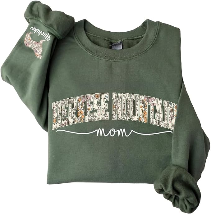 Personalized Dog Mom Sweatshirt, Dog Lover Crewneck, Gift Idea by Unknown