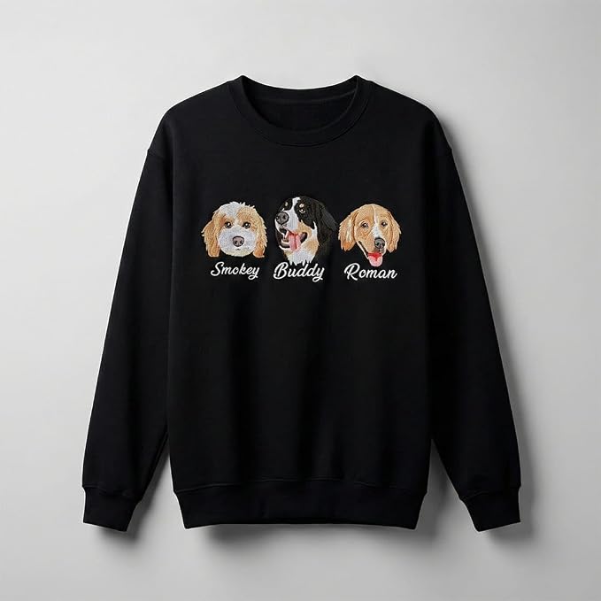NAZENTI Embroidered Dog Sweatshirt Personalized Pet Photo Hoodie Custom Pet - Image 3