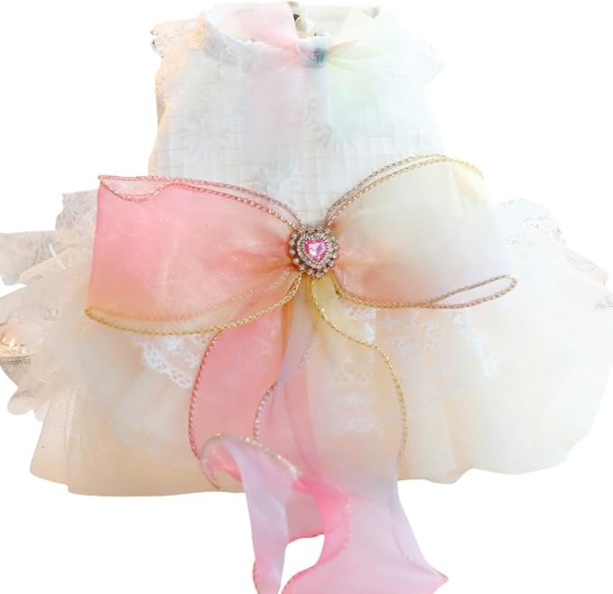 Fashion Sweet Puppy Dog Blingbling Princess Skirt Pet Dog Lace Cake Camisole - Image 2