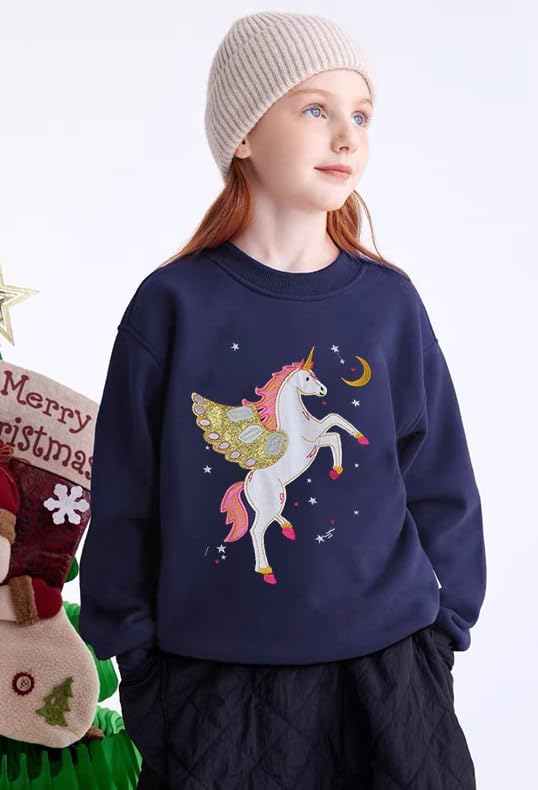 RETSUGO Toddler Baby Girls Sweatshirts Casual Pullover Crewneck Winter Long - Image 2