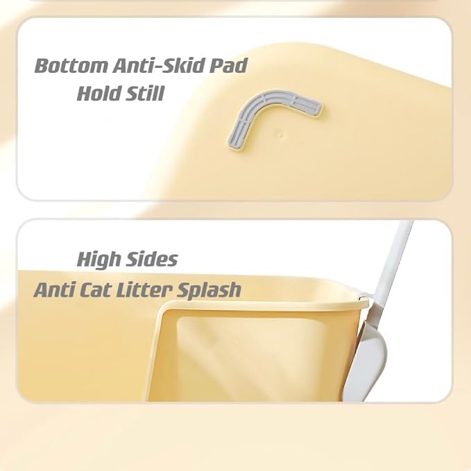 Extra Large Litter Box with High Sides 24.60" Lx16.92 Wx12.99 H, Anti-Splashing - Image 6