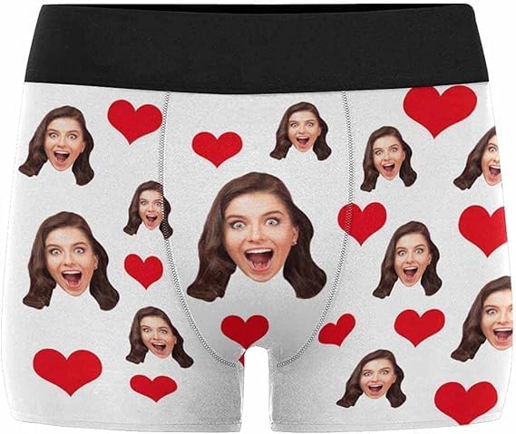 M YESCUSTOM Custom Faces Funny Short Briefs Gift - Image 2