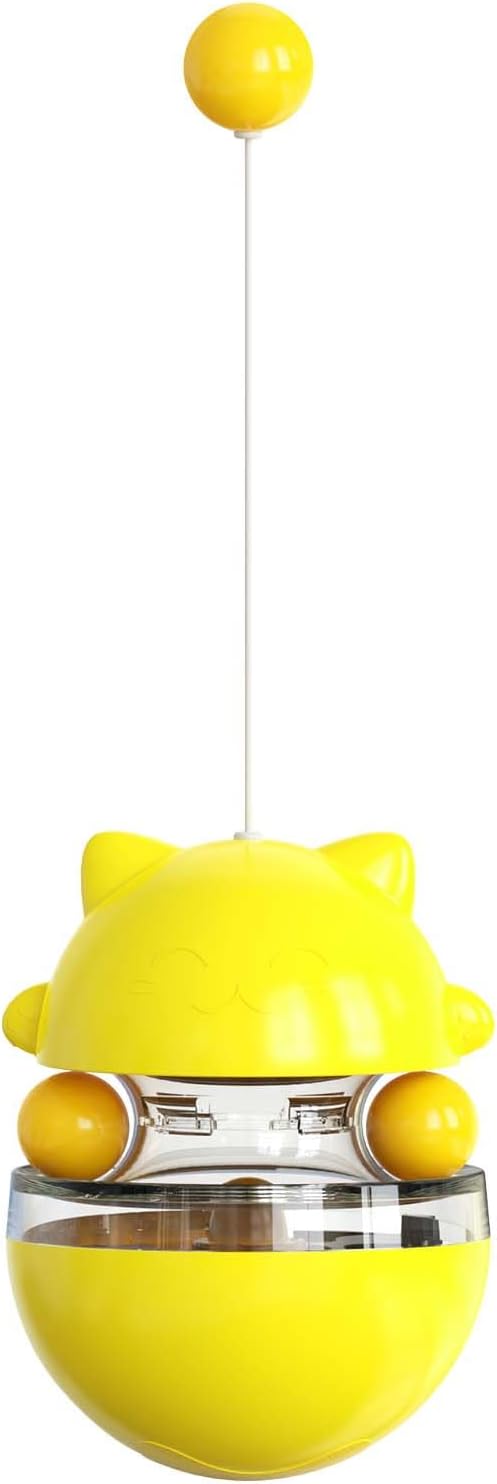 Cat Toy for Indoor Cats Wobble KittenTreat Dispensing Ball Food Dispenser by YILEAITECH