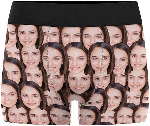 M YESCUSTOM Custom Faces Funny Short Briefs Gift by MYESCUSTOM