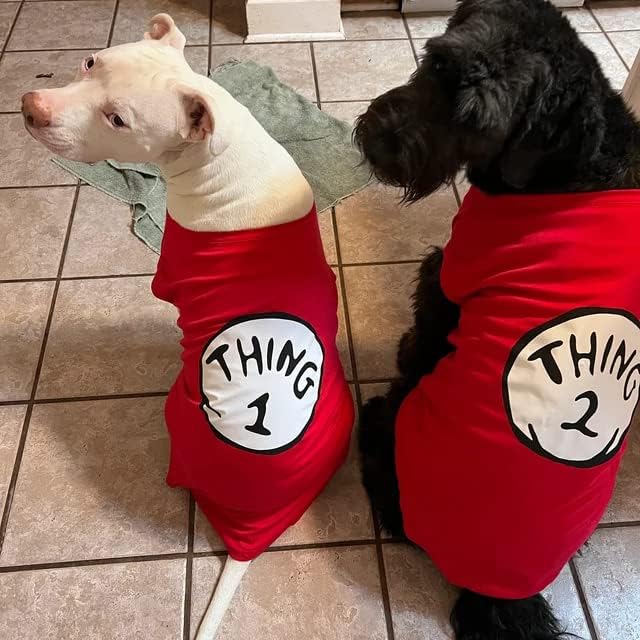 Dog Shirts for Pet Clothes Soft Breathable Puppy Shirts Pop Culture Thing 1 to - Image 3