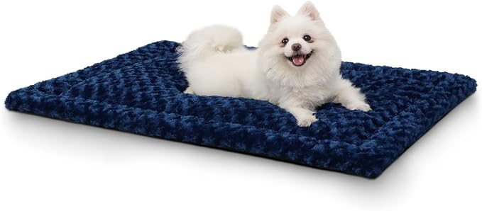 Washable Dog Bed Mat Dog Crate Pad Soft Fluffy Pet Kennel Beds Dog Sleeping by Exsnugypetproducts