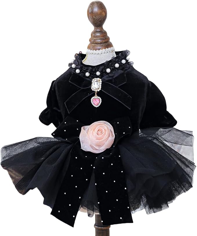Fashion Sweet Puppy Dog Blingbling Princess Skirt Pet Dog Lace Cake Camisole by MaruPetyourkidsfriends