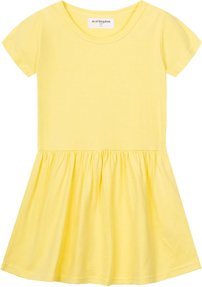 Mud Kingdom Little Girls Dresses Cotton Summer Holiday Cute Cat Dress Short by MudKingdom