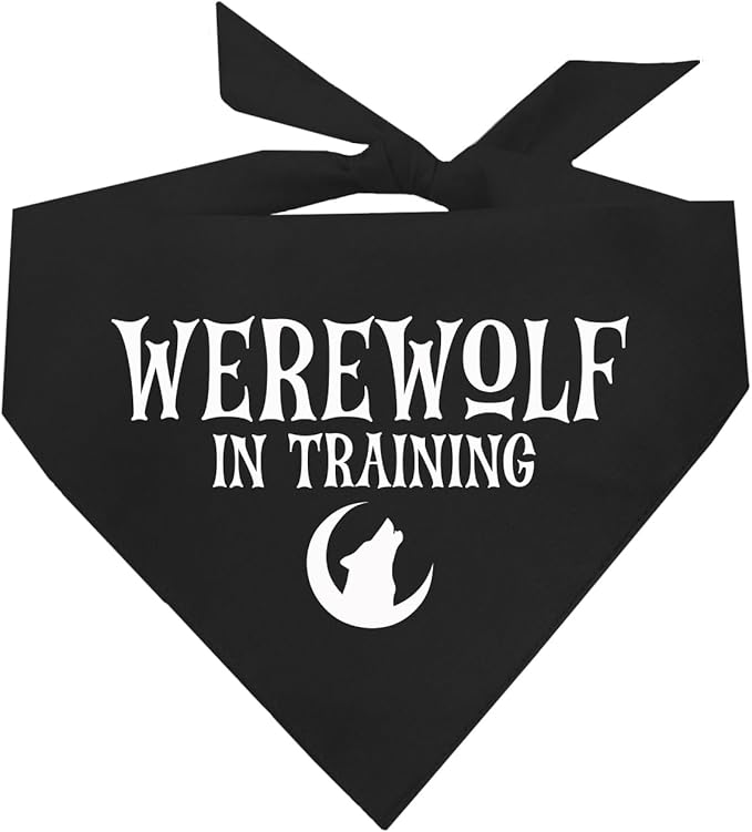 Werewolf in Training Costume Halloween Dog Bandana by TeesTails