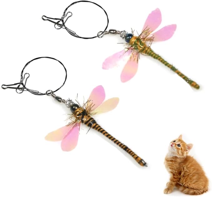 Cat Insect Feather Toys Replacement by Vitisyao
