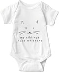 My Siblings Have Paws Bodysuit Baby Paws Romper Cat Whiskers Bodysuit Cute Baby by Unknown