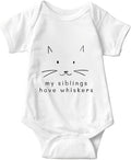 My Siblings Have Paws Bodysuit Baby Paws Romper Cat Whiskers Bodysuit Cute Baby by Unknown