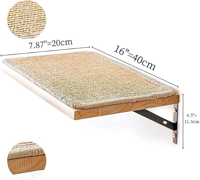 2 Pieces Cat Hammock Wall Mounted Floating Wall Shelf - Image 7
