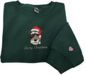 COUPLEHOODIES Custom Pet Christmas Sweatshirt – Embroidered Cat or Dog Portrait by COUPLEHOODIES