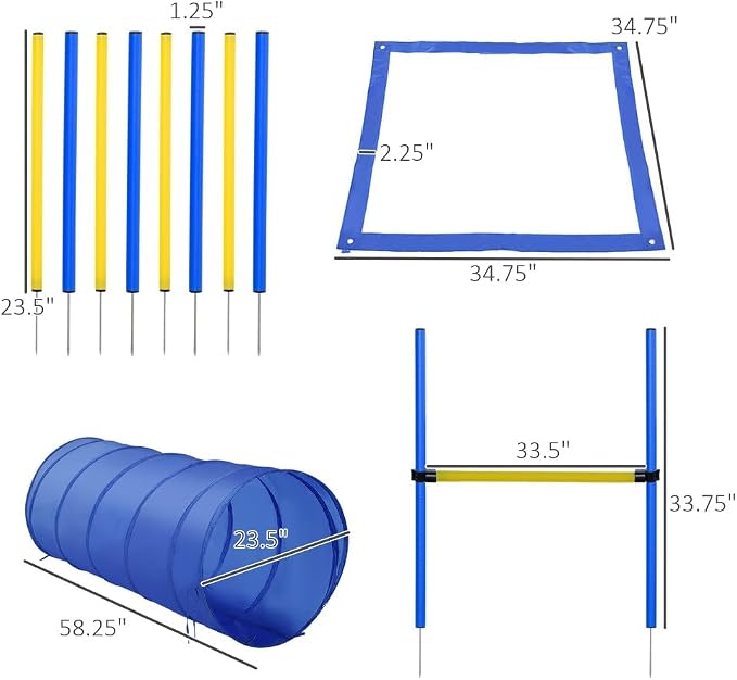 4PC Dog Agility Training Equipment - Image 2