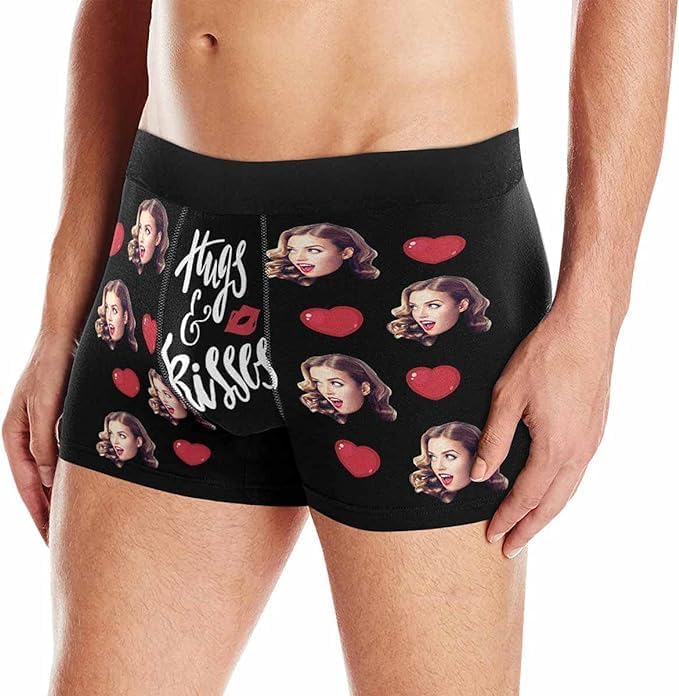 M YESCUSTOM Custom Faces Funny Short Briefs Gift - Image 2