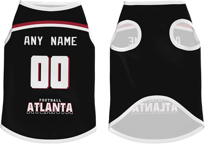Atlanta Custom Pet Jersey Dog Clothes Jersey Various Sizes Customized Any Name - Image 4