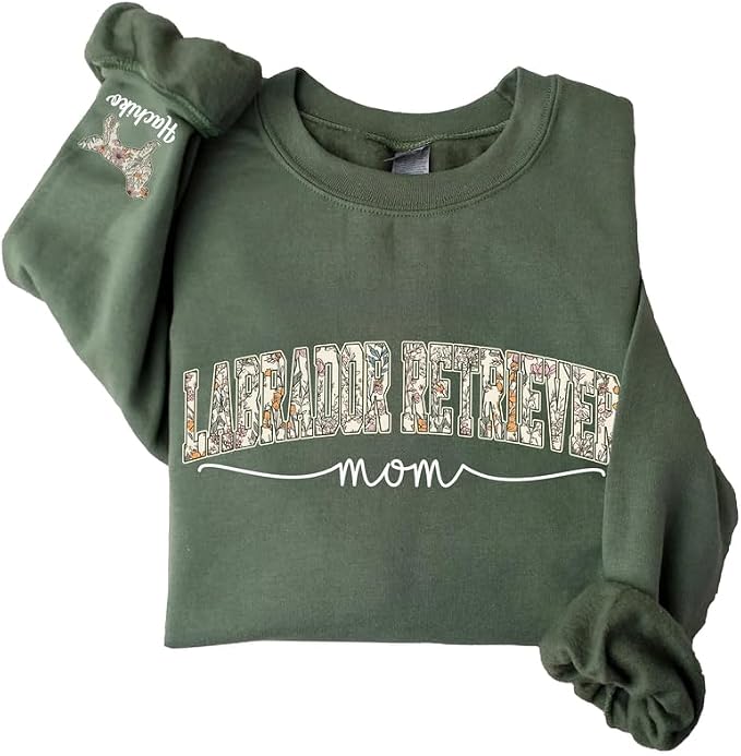 Personalized Dog Mom Sweatshirt, Dog Lover Crewneck, Gift Idea by Unknown