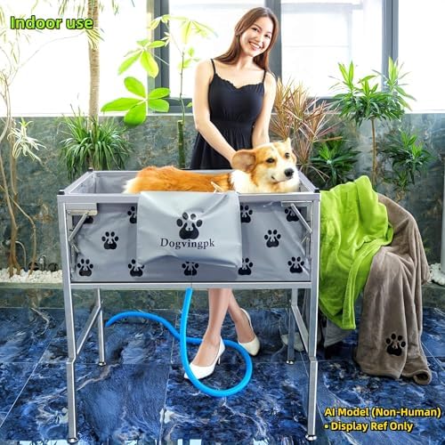 Portable Foldable Dog Bathtub, 300 lb Capacity for Medium and Large Dogs - Image 4