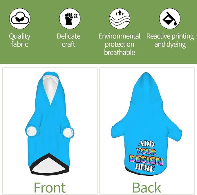 Personalized Dog Hoodie Custom Hooded Pet Warm Pullover Sweatshirt - Image 5
