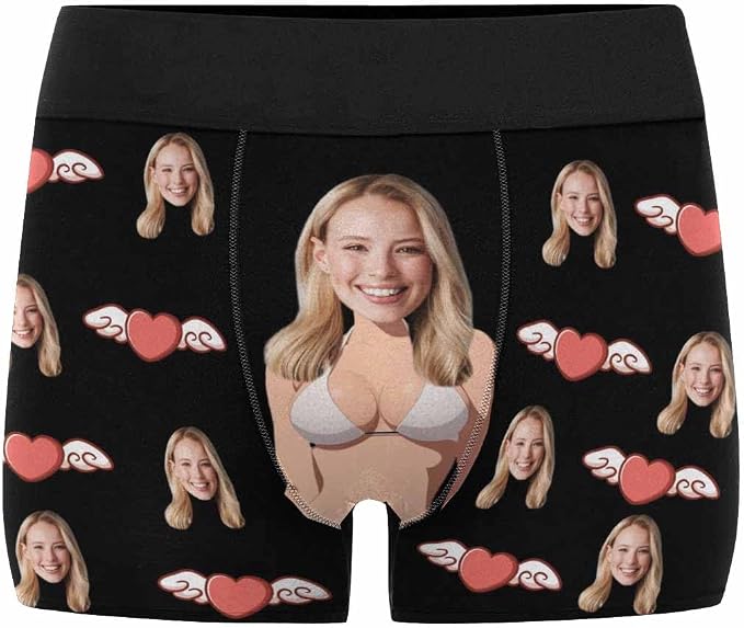 M YESCUSTOM Custom Faces Funny Short Briefs Gift - Image 4