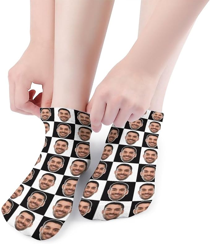 Personalized Ankle Socks with Face Custom Photo Socks Low Cut Ankle Socks - Image 5