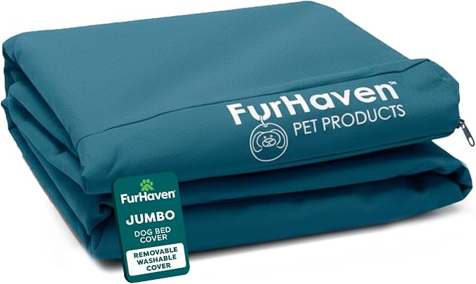 Furhaven Replacement Dog Bed Cover Water-Resistant Indoor/Outdoor Logo Print by FurHaven