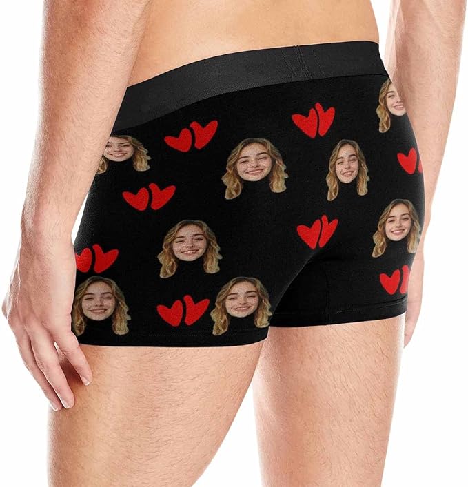 M YESCUSTOM Custom Faces Funny Short Briefs Gift - Image 4
