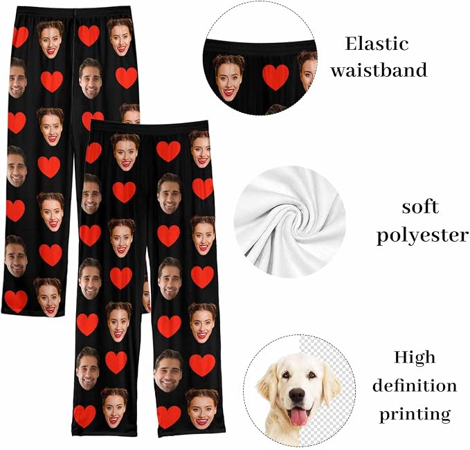 Custom Couple Pajama Pants Sock - Image 5