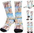 Artsadd Custom Face Socks for Dad Fathers Day Gift Novelty Personalized Photo by Artsadd