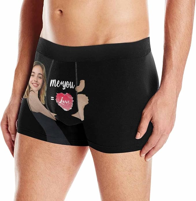 M YESCUSTOM Custom Faces Funny Short Briefs Gift - Image 3