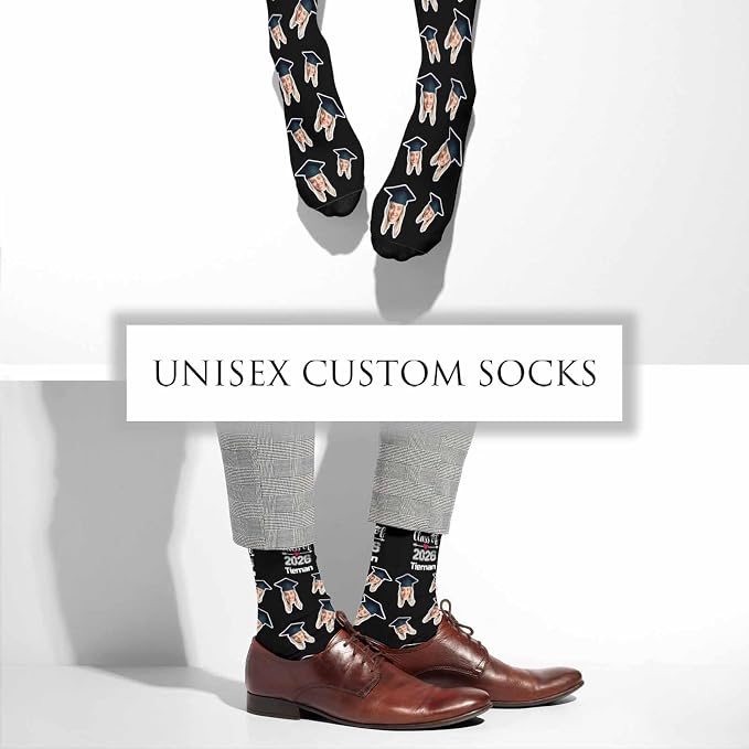 Artsadd Custom Face Socks for Women Men Cat Dog Lovers, Customized Unisex Funny - Image 5