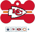 GoTags Personalized Kansas City Chiefs Dog Tag, Brass Metal Bone Shape Pet ID by GoTags